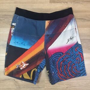 Ugg x Tadanori Yokoo Men's L Sweat Shorts Bold Arty All Over Print Maximalist
